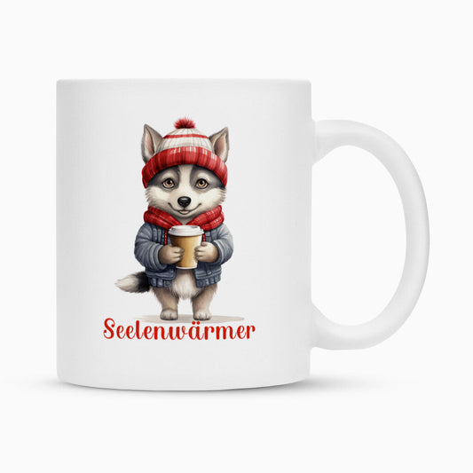 Tasse "Husky - Seelenwärmer" Weiß – hunde-shirt.de
