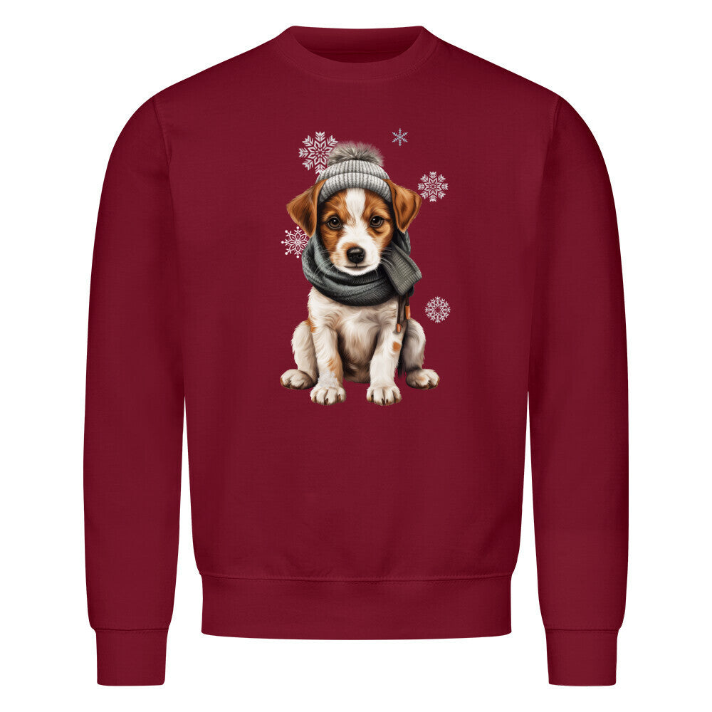 Premium Sweatshirt "Jack Russell Terrier - Frosty" Burgunder – hunde-shirt.de