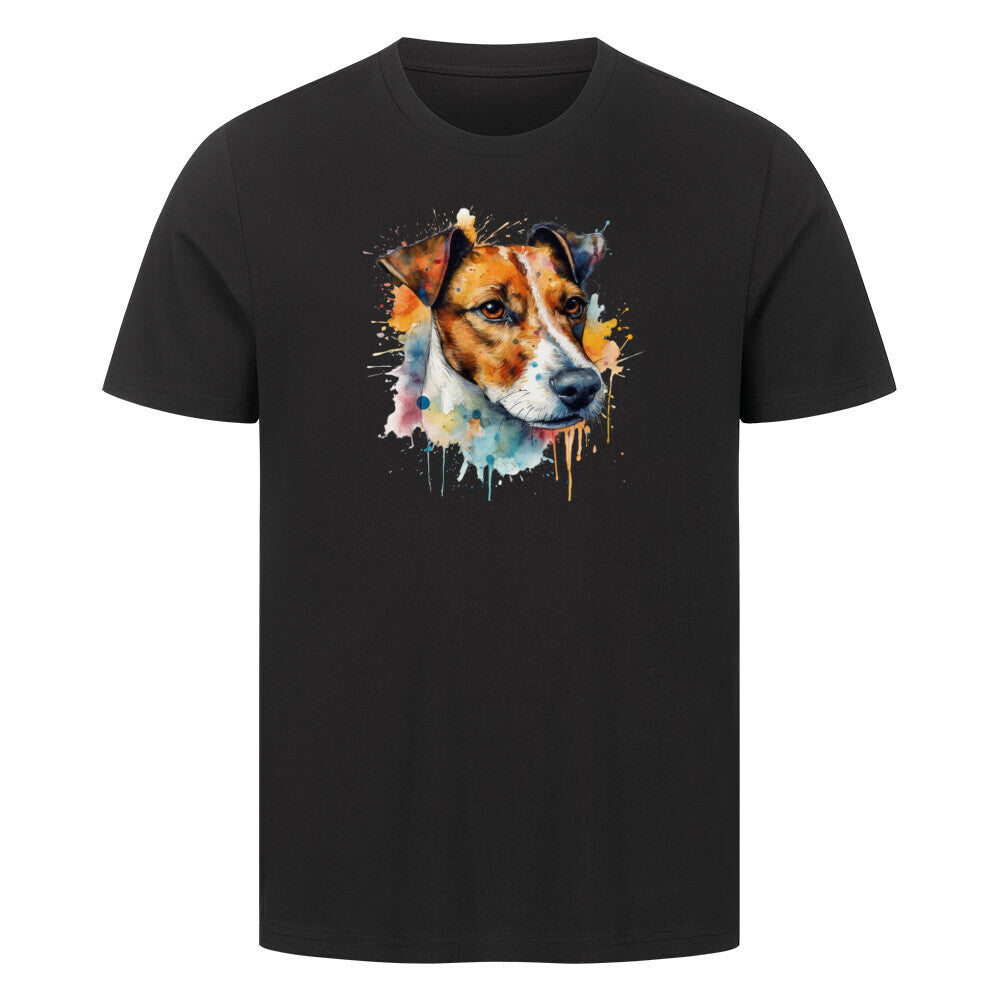 Premium T-Shirt "Jack Russell Terrier -Splash" Schwarz – hunde-shirt.de