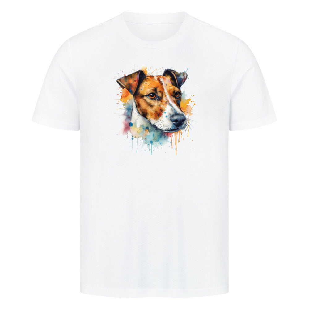 Premium T-Shirt "Jack Russell Terrier -Splash" Weiß – hunde-shirt.de