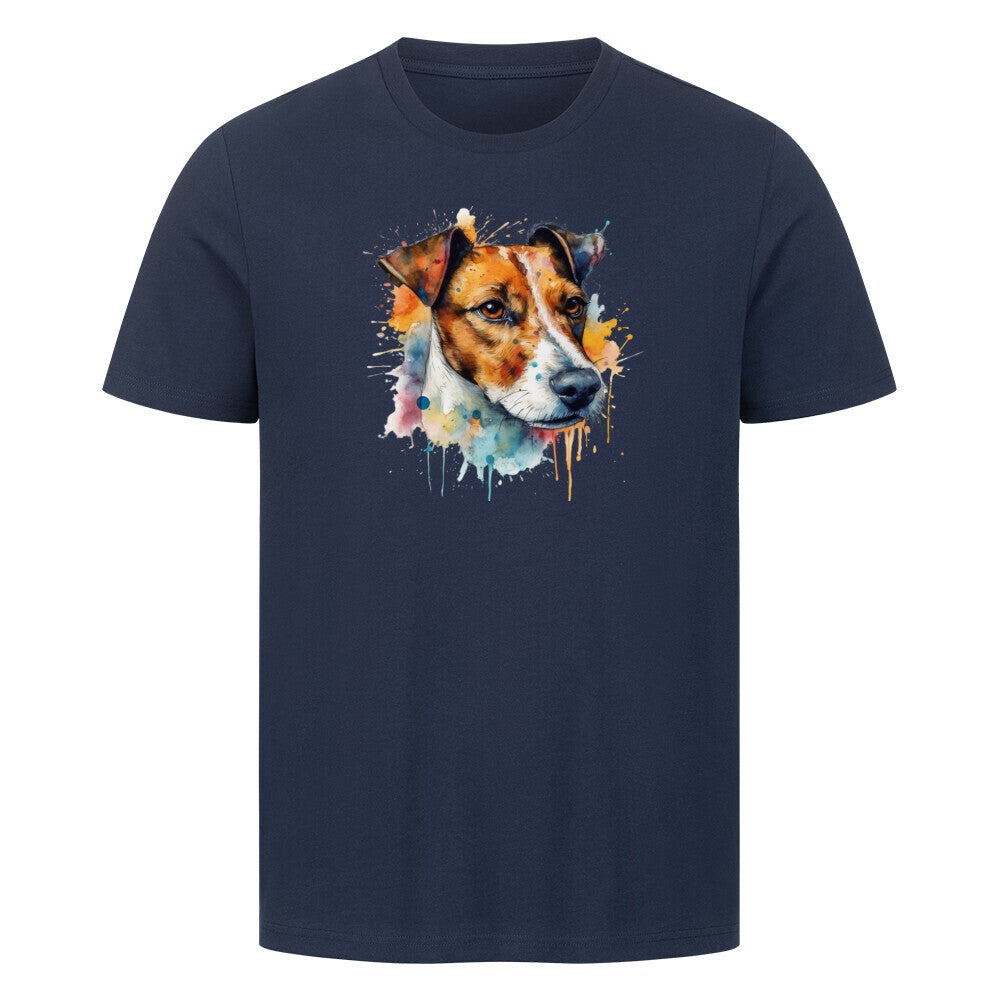 Premium T-Shirt "Jack Russell Terrier -Splash" French Navy – hunde-shirt.de