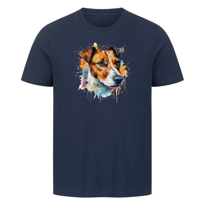 Premium T-Shirt "Jack Russell Terrier -Splash" French Navy – hunde-shirt.de
