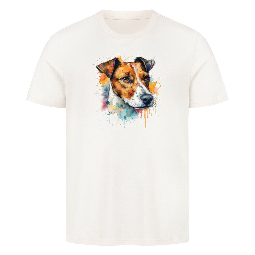 Premium T-Shirt "Jack Russell Terrier -Splash" Natural Raw – hunde-shirt.de