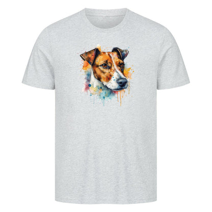 Premium T-Shirt "Jack Russell Terrier -Splash" Heather Grey – hunde-shirt.de