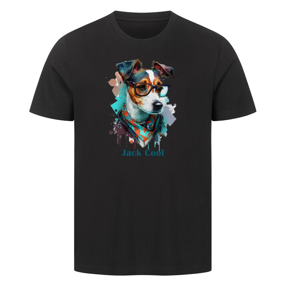 Premium T-Shirt "Jack Russell - Jack Cool" Schwarz – hunde-shirt.de