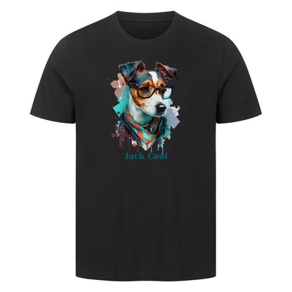 Premium T-Shirt "Jack Russell - Jack Cool" Schwarz – hunde-shirt.de