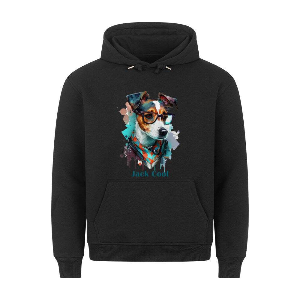 Premium Hoodie "Jack Russell Terrier - Jack Cool"" Schwarz – hunde-shirt.de