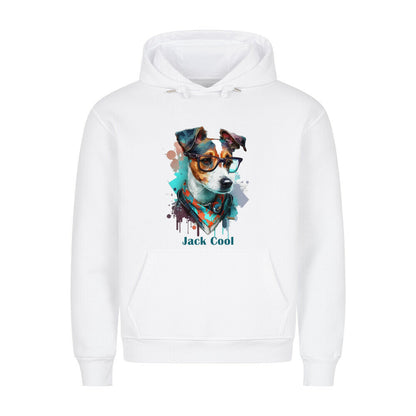 Premium Hoodie "Jack Russell Terrier - Jack Cool"" Weiß – hunde-shirt.de