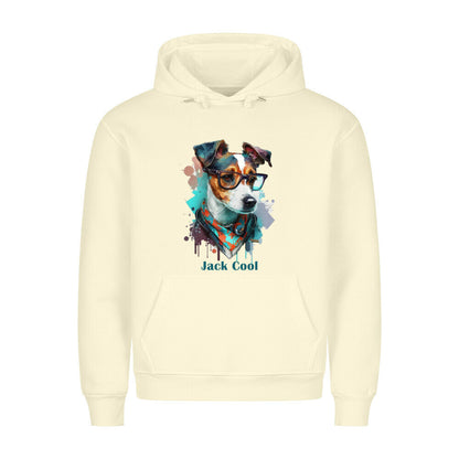 Premium Hoodie "Jack Russell Terrier - Jack Cool"" Beige – hunde-shirt.de
