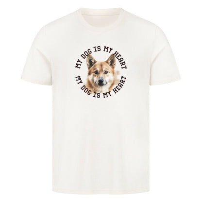 Premium T-Shirt "Icelandic Sheepdog - HEART" Natural Raw – hunde-shirt.de