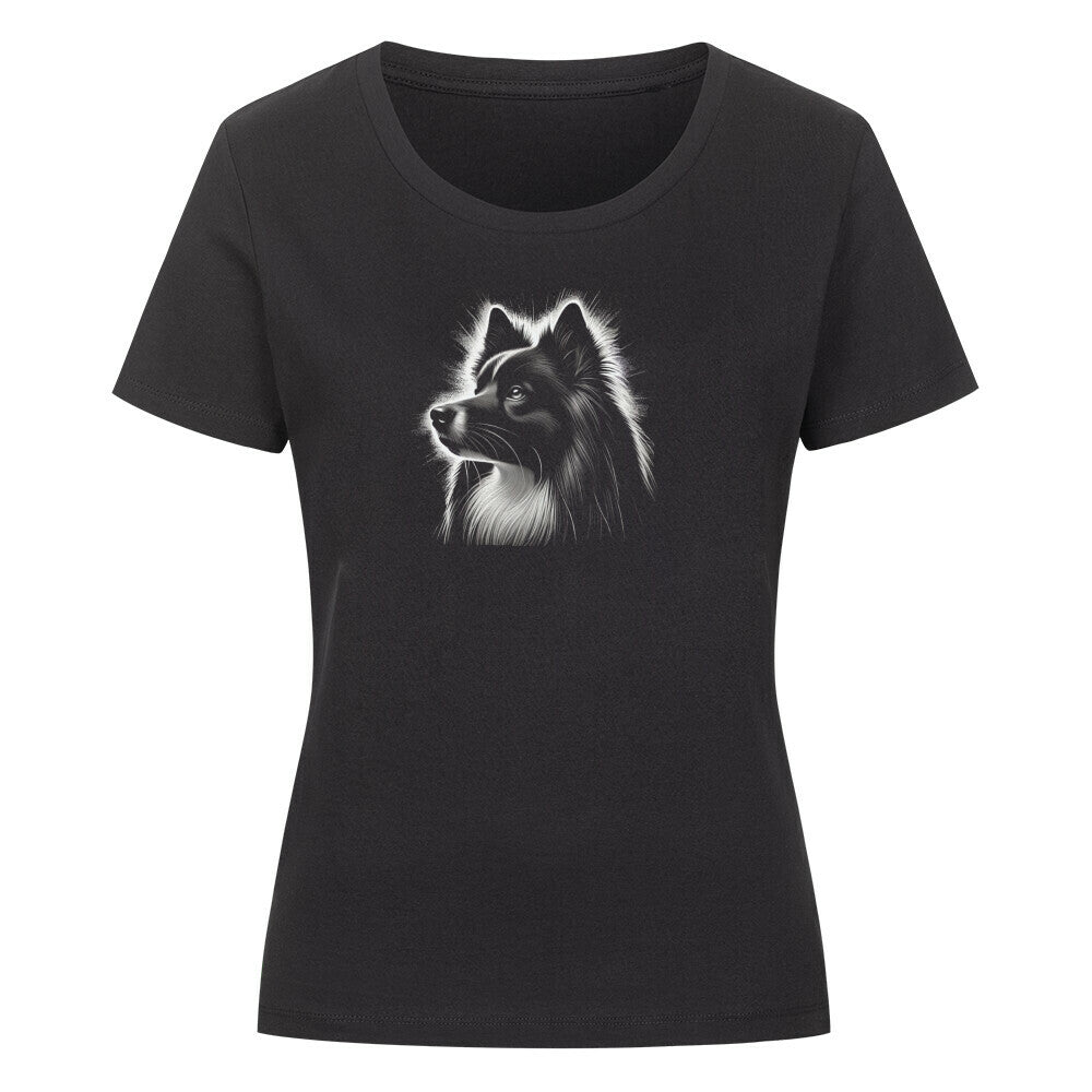 Premium Organic Damen-Shirt "Icelandic - Shine" Schwarz – hunde-shirt.de