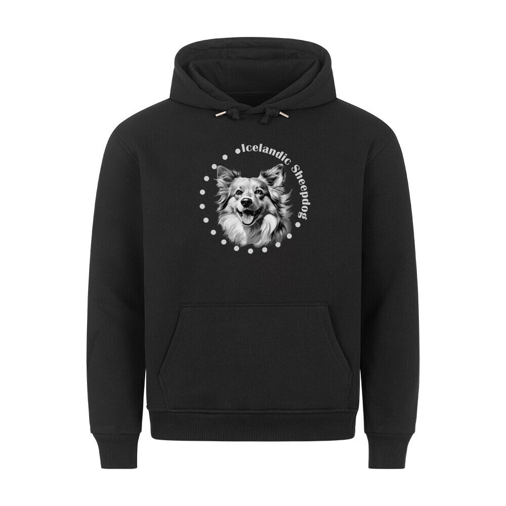 Premium Hoodie "Icelandic Sheepdog - Breed" Schwarz – hunde-shirt.de