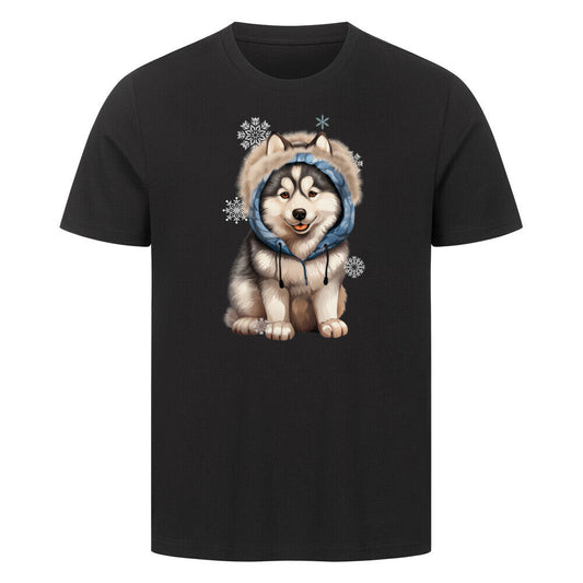 Premium T-Shirt "Husky - BLUE" Schwarz – hunde-shirt.de