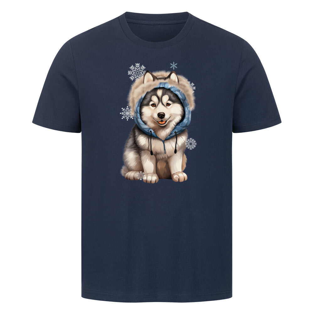Premium T-Shirt "Husky - BLUE" French Navy – hunde-shirt.de