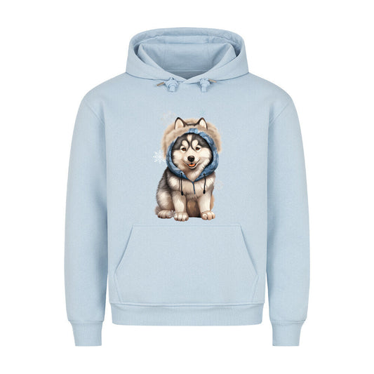 Premium Hoodie "Husky - BLUE" Babyblau – hunde-shirt.de
