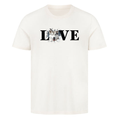 Premium T-Shirt "Husky - LOVE" Natural Raw – hunde-shirt.de