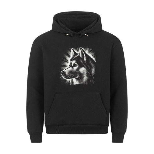 Premium Hoodie "Husky - Shine" Schwarz – hunde-shirt.de