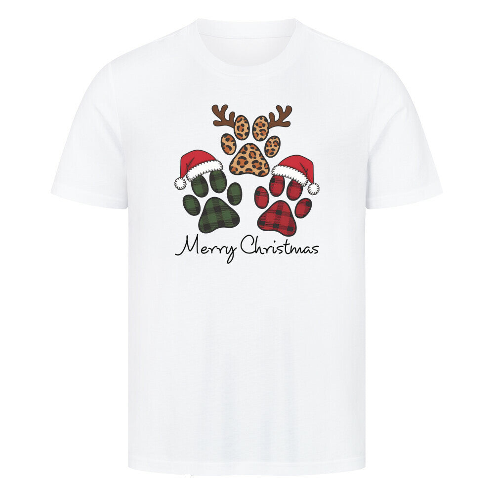 Premium T-Shirt "Merry Christmas" Weiß – hunde-shirt.de