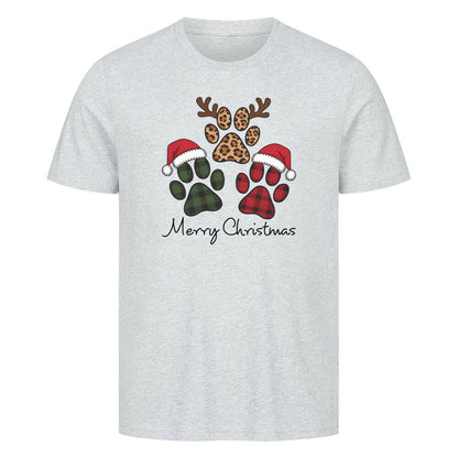 Premium T-Shirt "Merry Christmas" Heather Grey – hunde-shirt.de