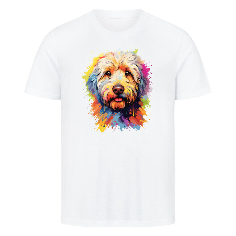 Premium T-Shirt "Labradoodle - Paint" Weiß – hunde-shirt.de