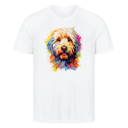 Premium T-Shirt "Labradoodle - Paint" Weiß – hunde-shirt.de