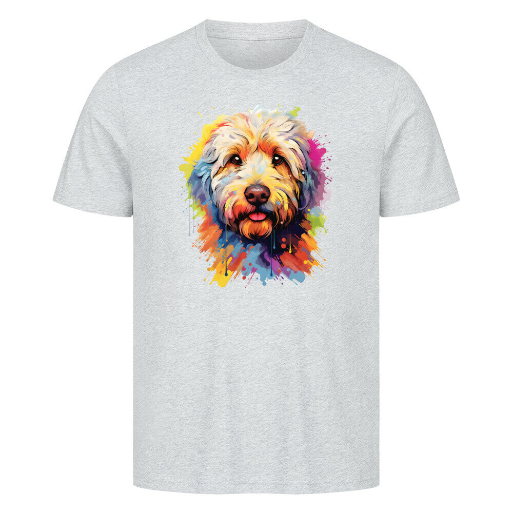 Premium T-Shirt "Labradoodle - Paint" Heather Grey – hunde-shirt.de