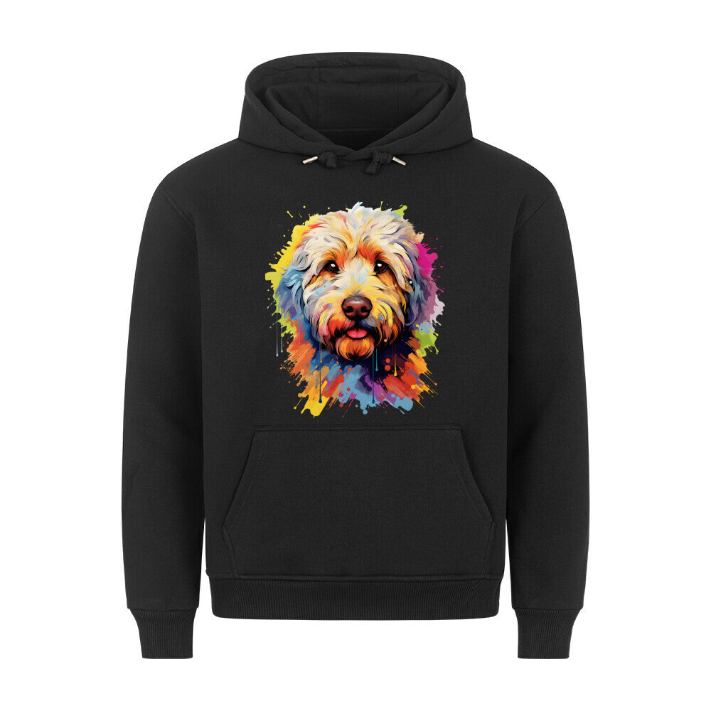 Premium Hoodie "Labradoodle - Paint" Schwarz – hunde-shirt.de