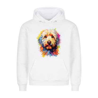 Premium Hoodie "Labradoodle - Paint" Weiß – hunde-shirt.de