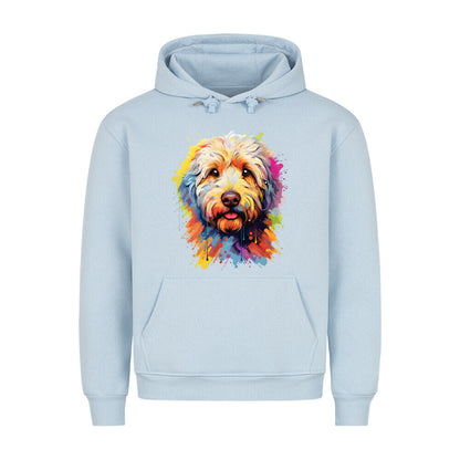 Premium Hoodie "Labradoodle - Paint" Babyblau – hunde-shirt.de