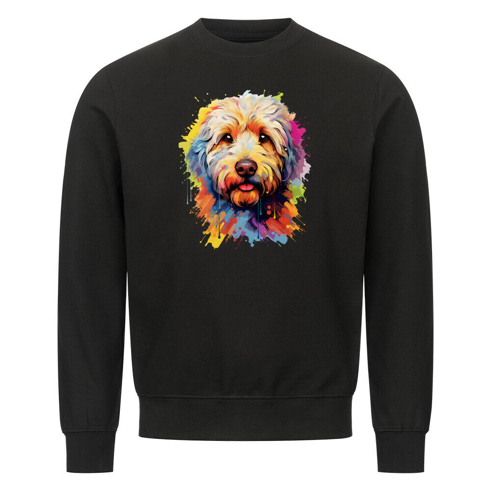 Premium Sweatshirt "Labradoodle - Paint" Schwarz – hunde-shirt.de