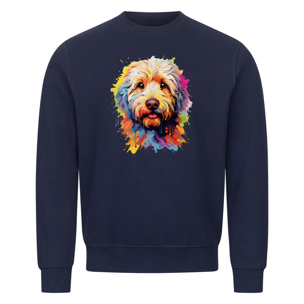 Premium Sweatshirt "Labradoodle - Paint" Navy Blue – hunde-shirt.de