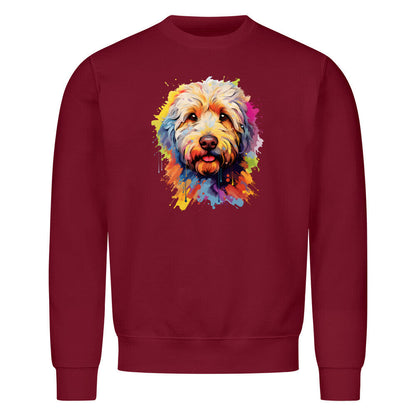 Premium Sweatshirt "Labradoodle - Paint" Burgunder – hunde-shirt.de