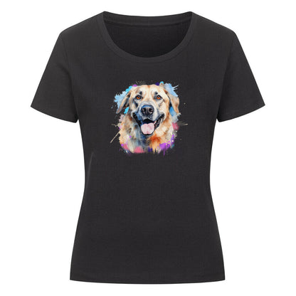 Premium Organic Damen-Shirt "Kangal - Paint" Schwarz – hunde-shirt.de
