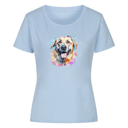 Premium Organic Damen-Shirt "Kangal - Paint" Sky Blue – hunde-shirt.de