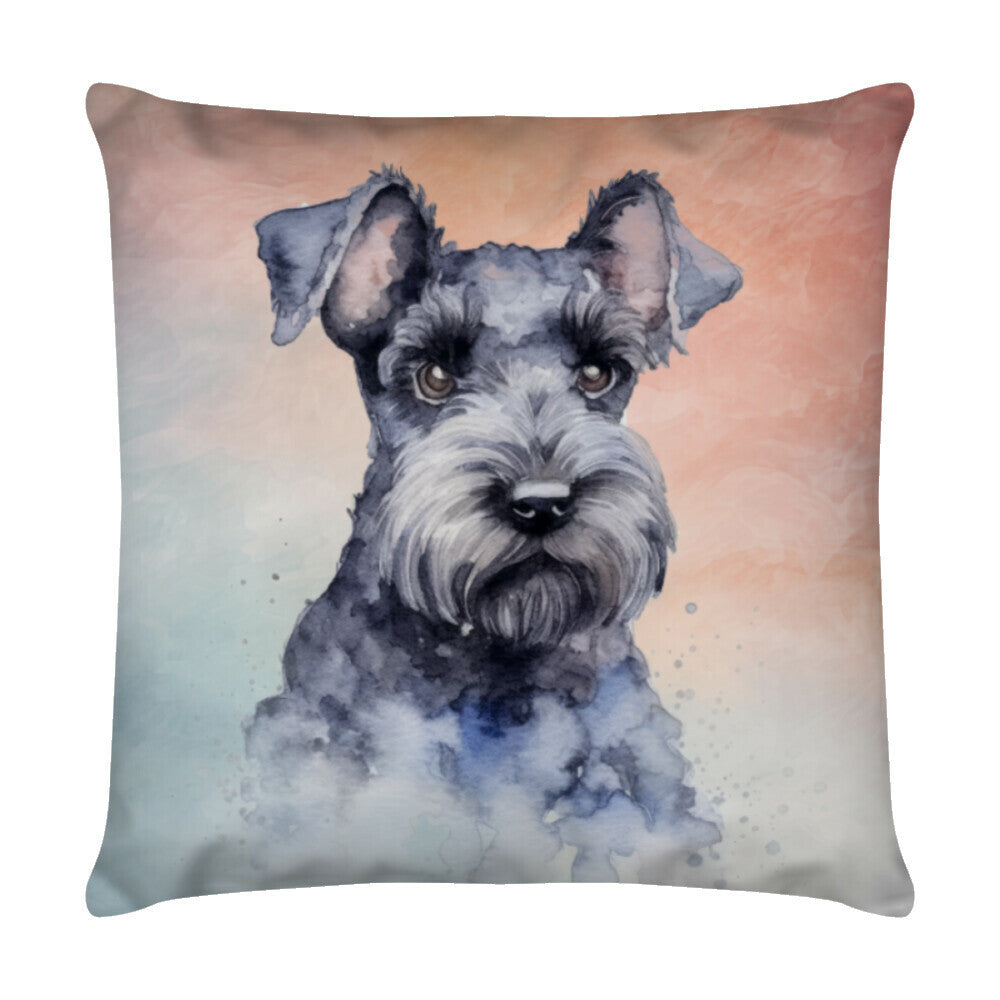Kissen "Kerry Blue - Aquarell" Weiß – hunde-shirt.de