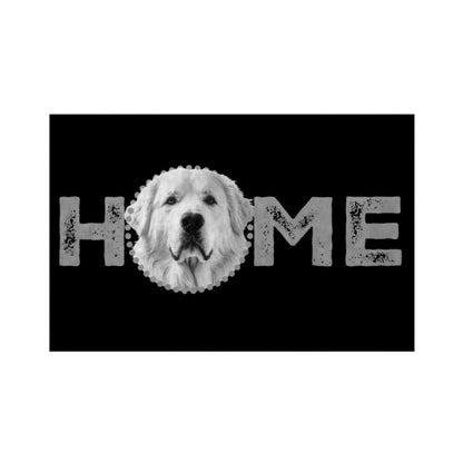 Fußmatte "Kuvasz- HOME-Edition" Weiß – hunde-shirt.de