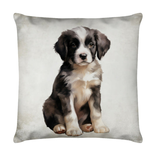 Kissen "Landseer - Puppy" Weiß – hunde-shirt.de