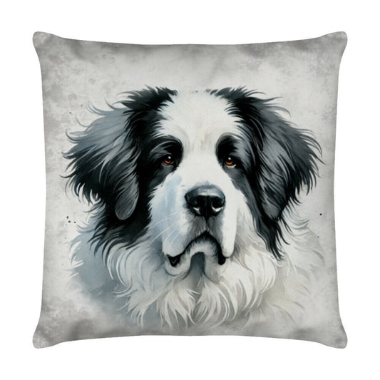 Kissen "Landseer - Grau" Weiß – hunde-shirt.de