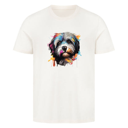 Premium T-Shirt "Lhasa Apso Paint" Natural Raw – hunde-shirt.de