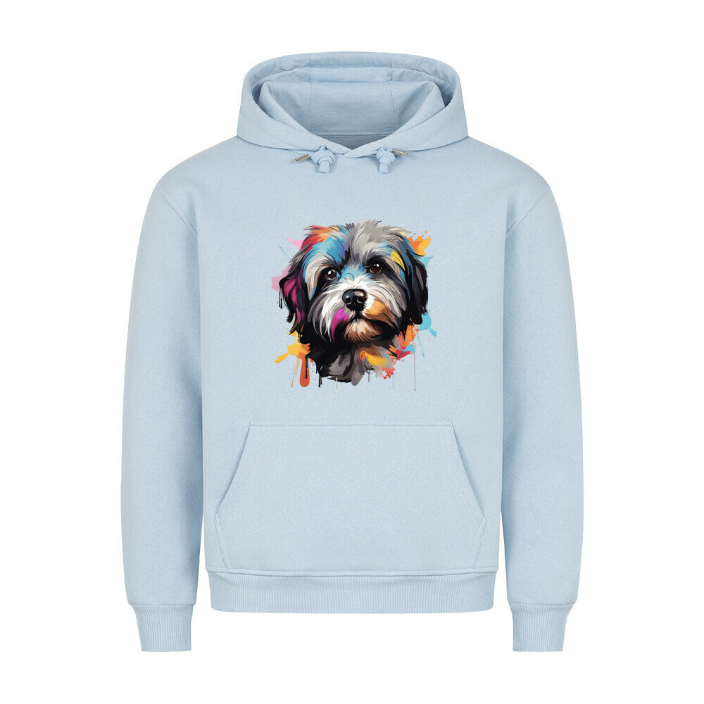 Premium Hoodie "Lhasa Apso Paint" Babyblau – hunde-shirt.de