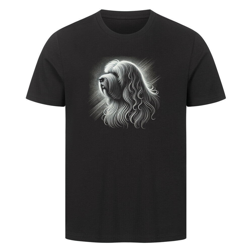 Premium T-Shirt "Komondor - Shine" Schwarz – hunde-shirt.de