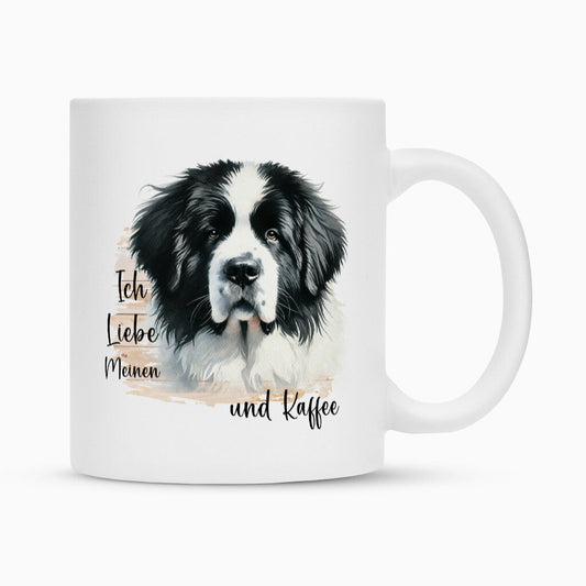Tasse "Landseer - Ich liebe..." Weiß – hunde-shirt.de