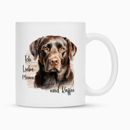 Tasse "Labrador braun - Ich liebe..." Weiß – hunde-shirt.de