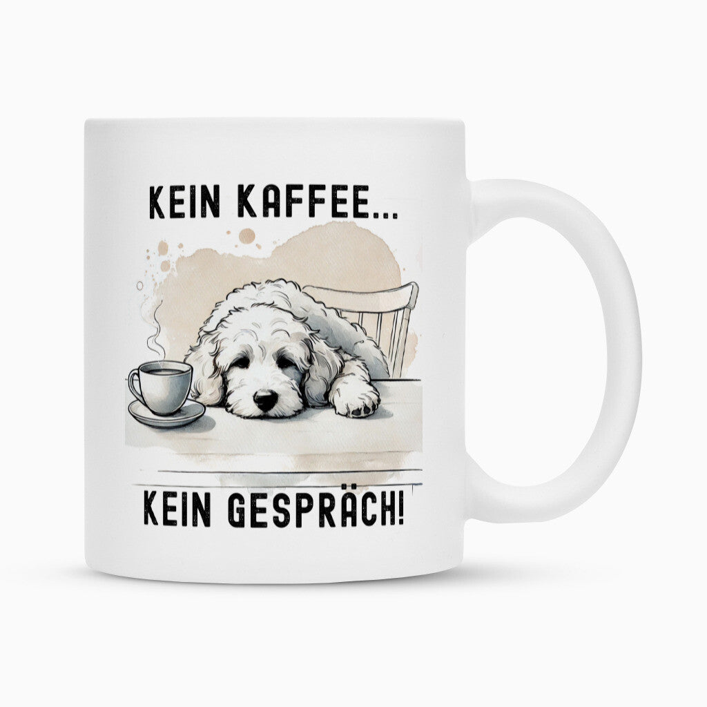 Tasse "Labradoodle hell - Kein Kaffee..." Weiß – hunde-shirt.de