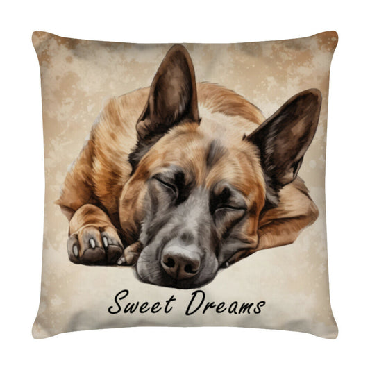 Kissen "Malinois - Sweet Dreams" Weiß – hunde-shirt.de