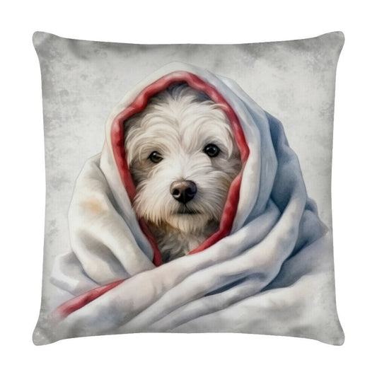 Kissen "Bichon Frisé - Kuscheln" Weiß – hunde-shirt.de