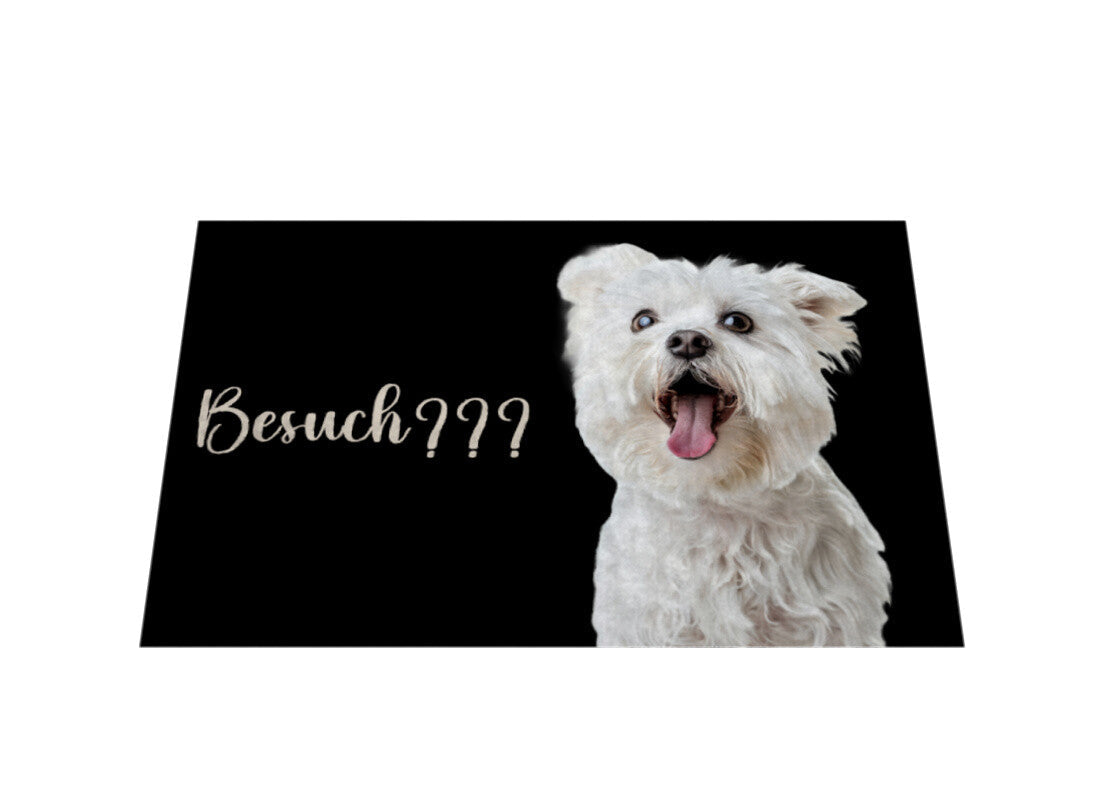 Fußmatte "Malteser - Besuch???" – hunde-shirt.de