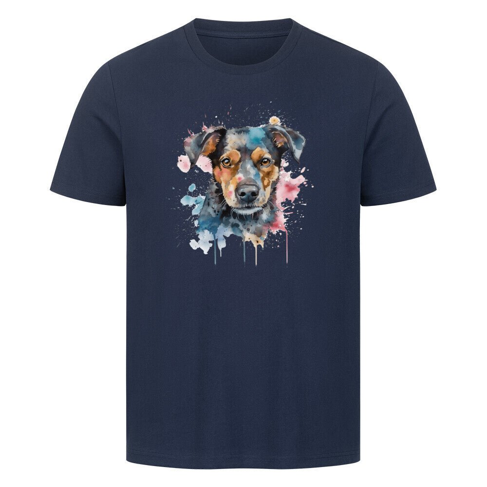 Premium T-Shirt "Manchester Terrier - Paint" French Navy – hunde-shirt.de