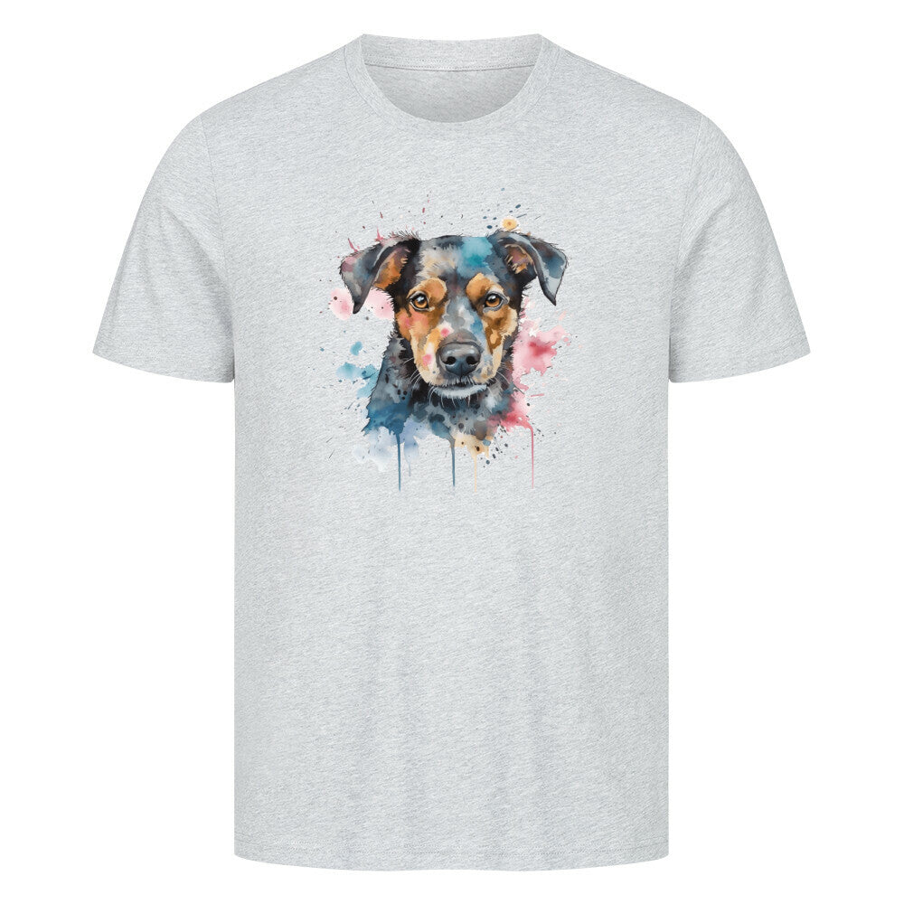 Premium T-Shirt "Manchester Terrier - Paint" Heather Grey – hunde-shirt.de