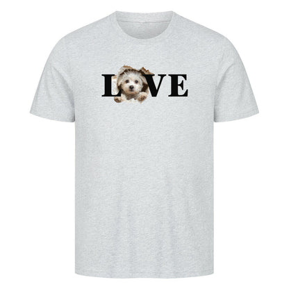 Premium T-Shirt "Maltipoo - LOVE" Heather Grey – hunde-shirt.de